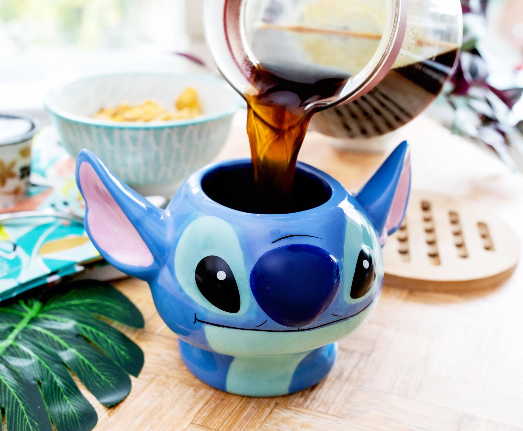 Alt View 4. Silver Buffalo - Disney Lilo & Stitch 3D Sculpted Ceramic Mug | Holds 20 Ounces - Blue.