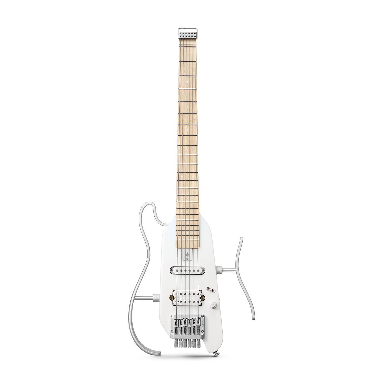 Angle. Donner music - Donner HUSH™ X Electric Guitar Kit for Travel White - White.