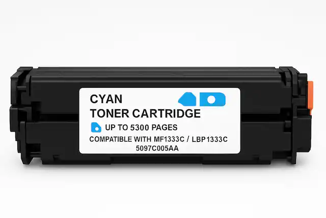 CYAN TONER CARTRIDGE
UP TO 5300 PAGES
COMPATIBLE WITH MF1333C / LBP 1333C
5097C005AA