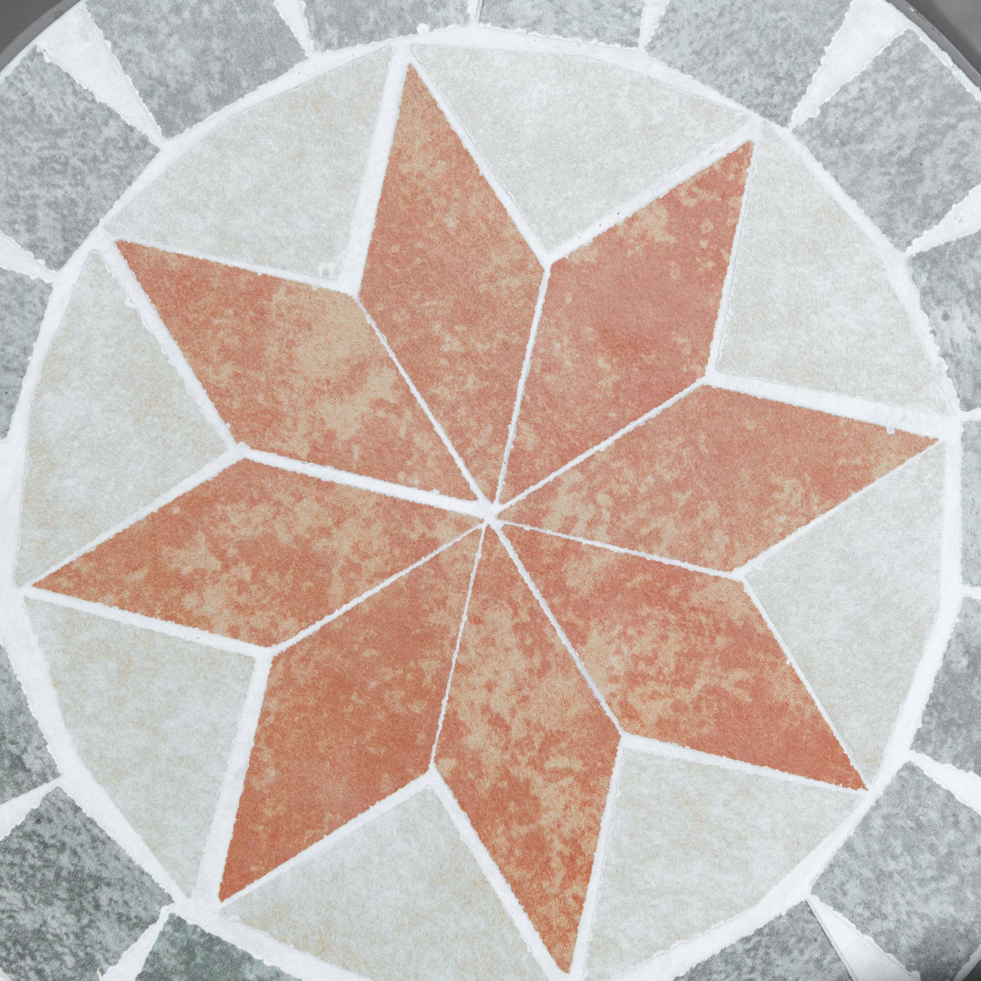 Alt View 8. Outsunny - 12" Patio Round Side Table, Outdoor Footstool, Garden Mosaic Accent Side Table, Plant Stand - Grey.