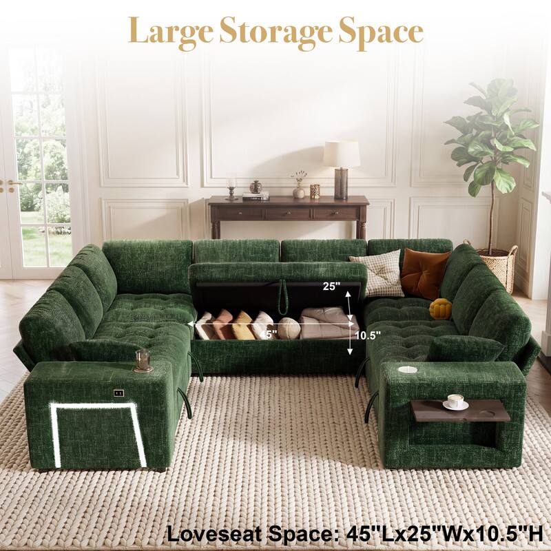 Large Storage Space

Loveseat Space: 45"Lx25"Wx10.5"H