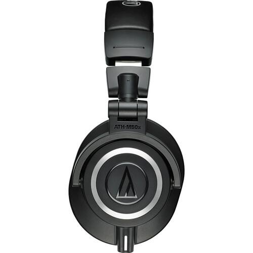 Alt View 2. Audio-Technica - Audio-Technica ATH-M50x Professional Studio Monitor Headphones, Headphone stand.