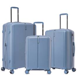 DUKAP - Airley Lightweight Hardside Spinner 3 Piece Luggage Set 20"/24"/28" - Blue