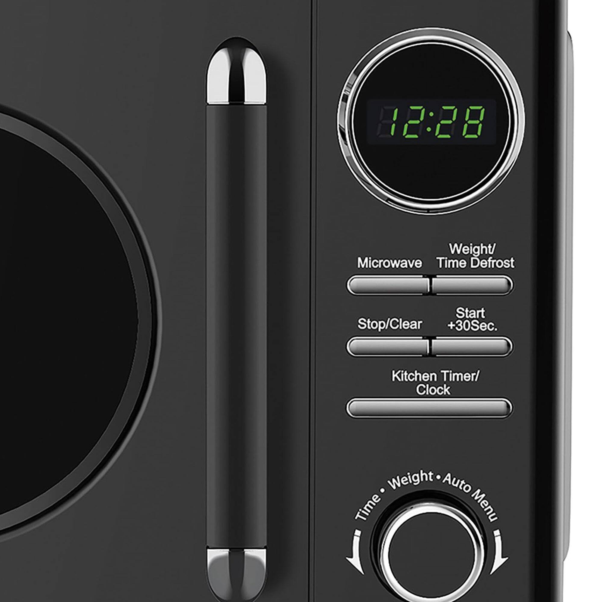 12:28

Microwave  
Weight/ Time Defrost

Stop/Clear  
Start +30Sec.

Kitchen Timer/ Clock

Time • Weight • Auto Menu