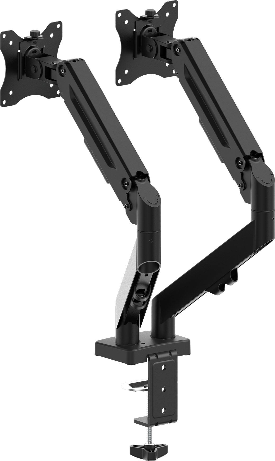 Angle. j5create - Ergonomic Dual Monitor Desk Mount for Most 17”-32”  Monitors - Black.
