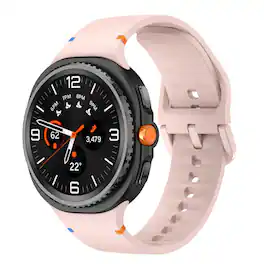 StrapsCo - Active Band Silicone Rubber Watch Strap For Samsung Galaxy Watch 8 (Medium-Long) - Blush