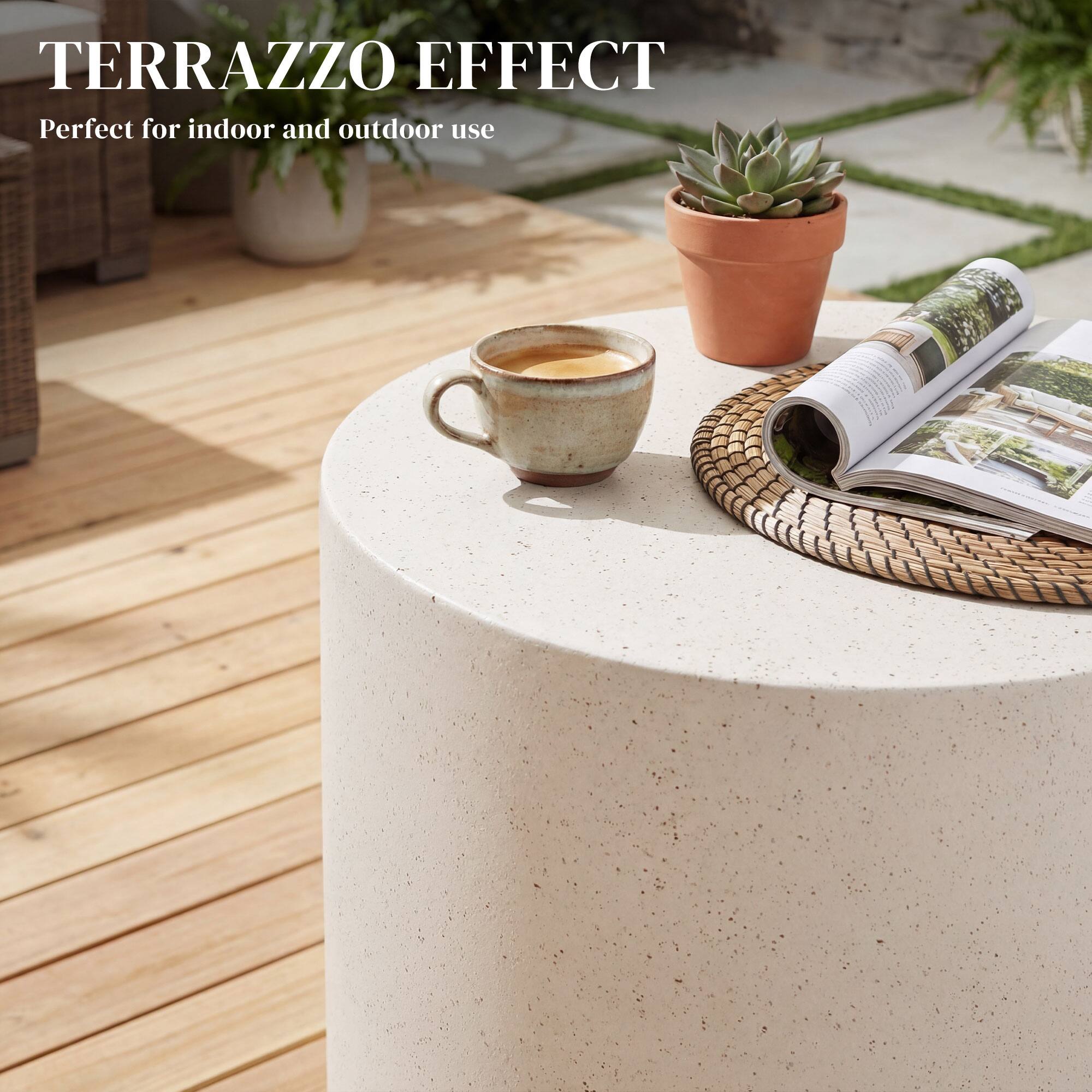 TERRAZZO EFFECT  
Perfect for indoor and outdoor use