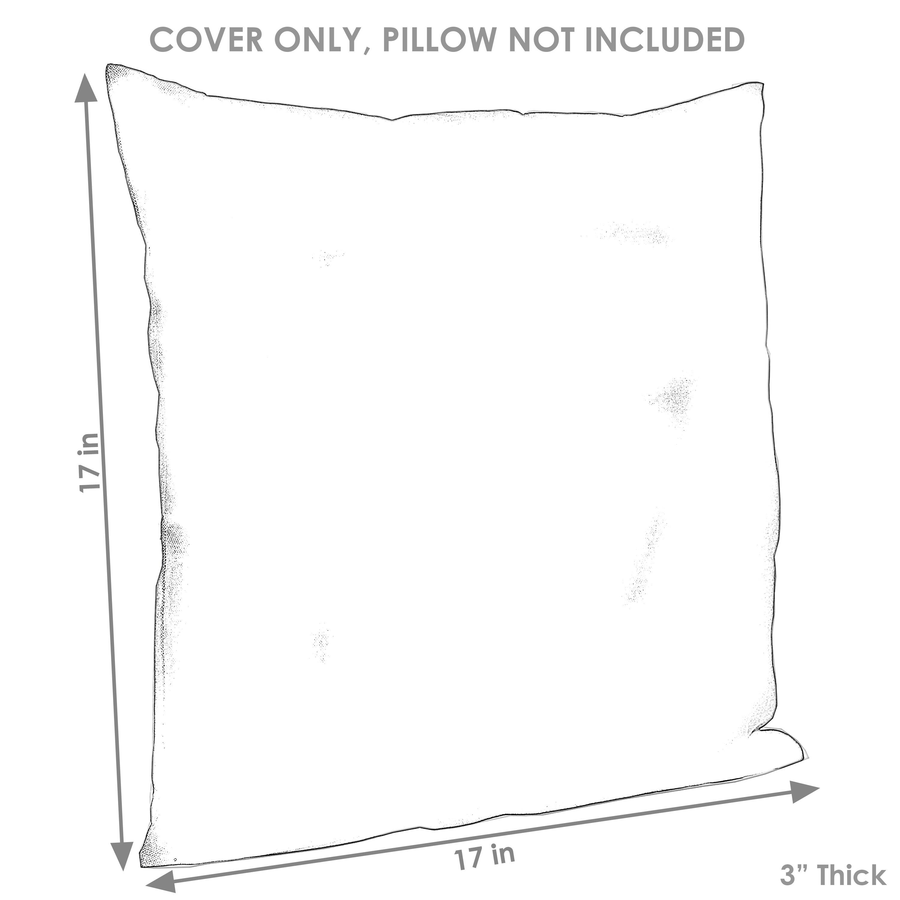 COVER ONLY, PILLOW NOT INCLUDED

17 in

17 in

3" Thick