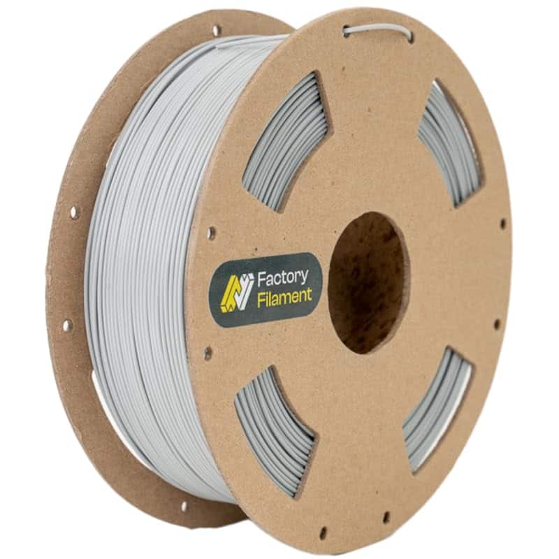Factory Filament - 1.75mm Cool Grey PLA 3D Printer Filament, 1 KG Spool, Dimensional Accuracy +/-0.02 mm