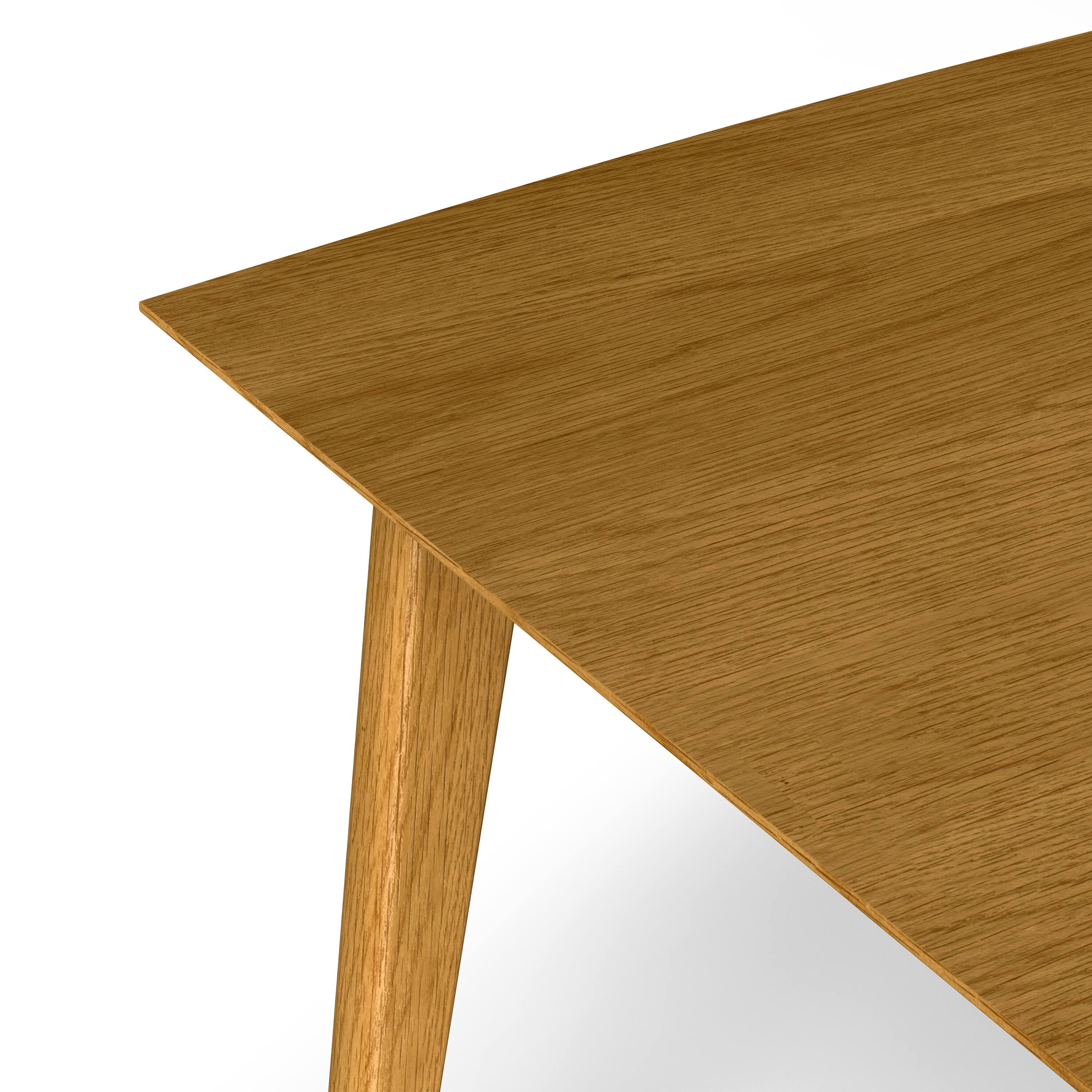 Alt View 7. Simpli Home - Draper SOLID WOOD and Rubberwood 66 inch x 40 inch Rectangle Mid Century Modern Dining Table in OAK WOOD - Oak Veneer.