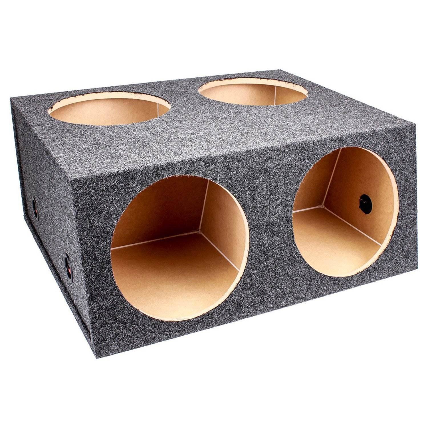 Alt View 1. QPower - Q Power 4 Hole 12" Sealed Divided Subwoofer Box & 12" 1800W Subwoofer (4 Pack) - Black.