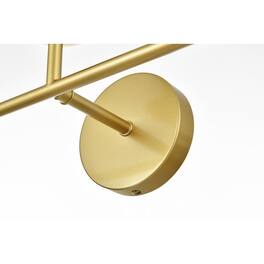 Living District - Genesis 3 light Bath Sconce - Brass And Clear