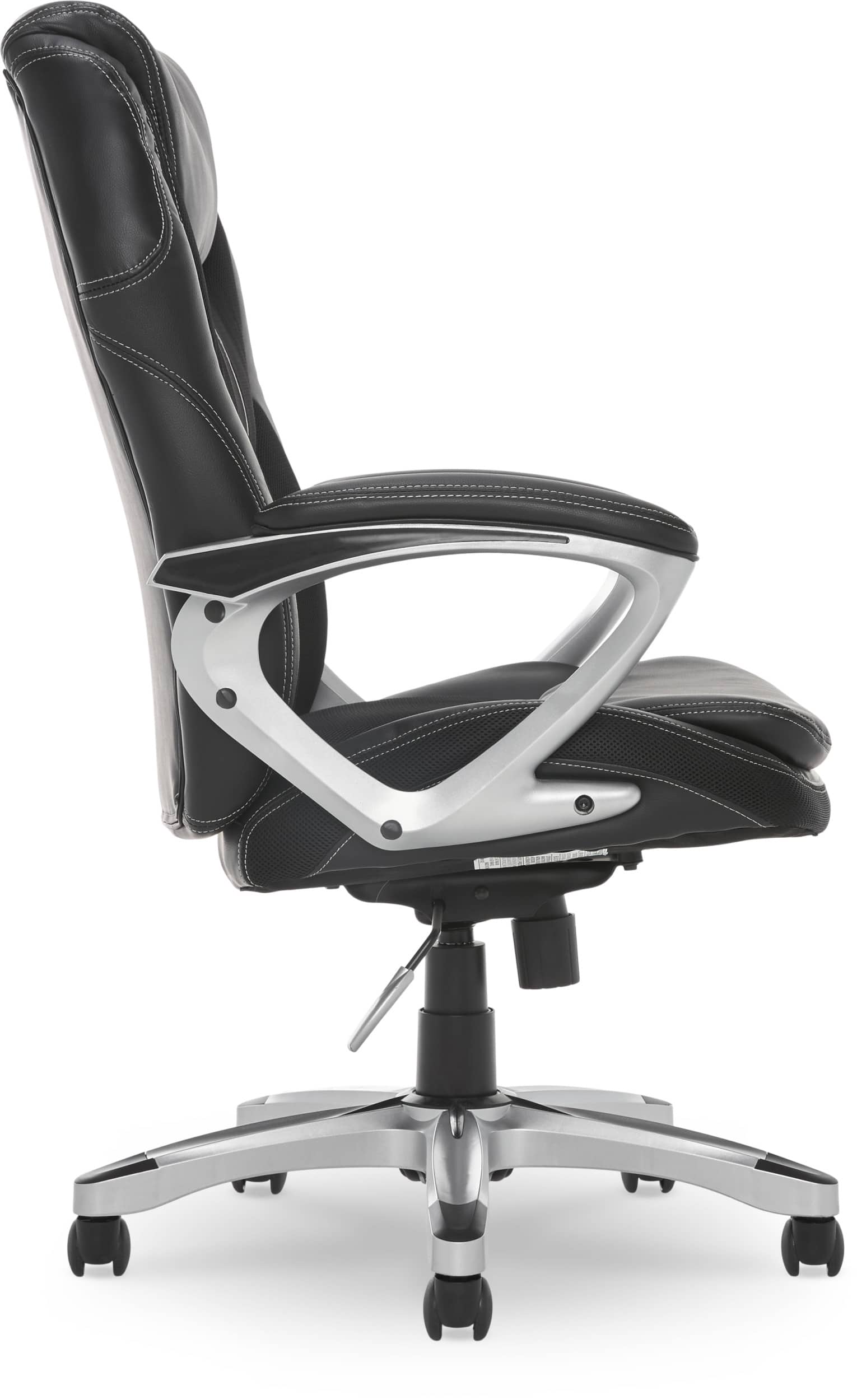 Alt View 18. Serta - Amplify Work or Play Ergonomic High-Back Faux Leather Swivel Executive Chair with Mesh Accents - Black.