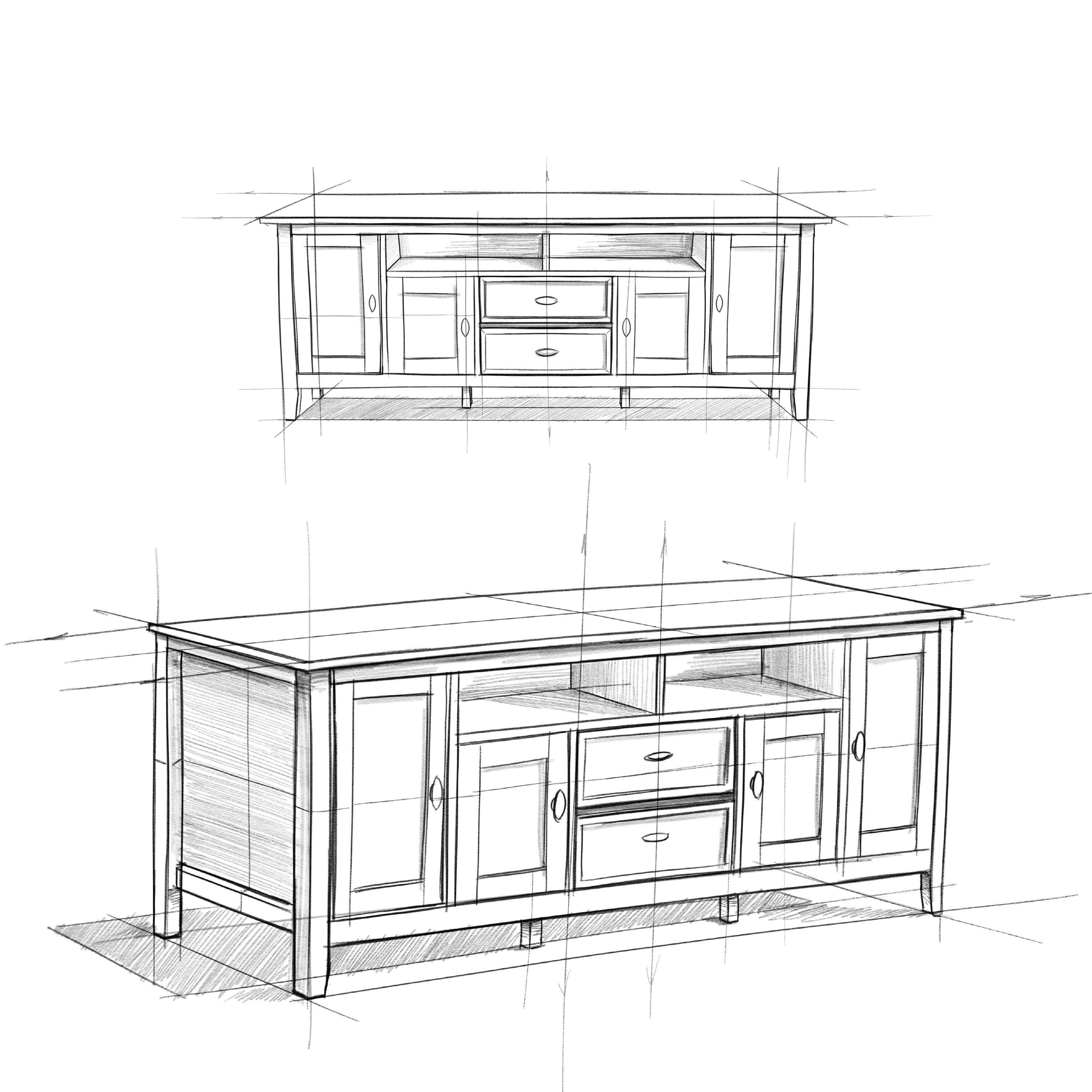 Alt View 9. Simpli Home - Warm Shaker 72W Low TV Stand with Drawers, Doors and Cubbies - Tobacco Brown.