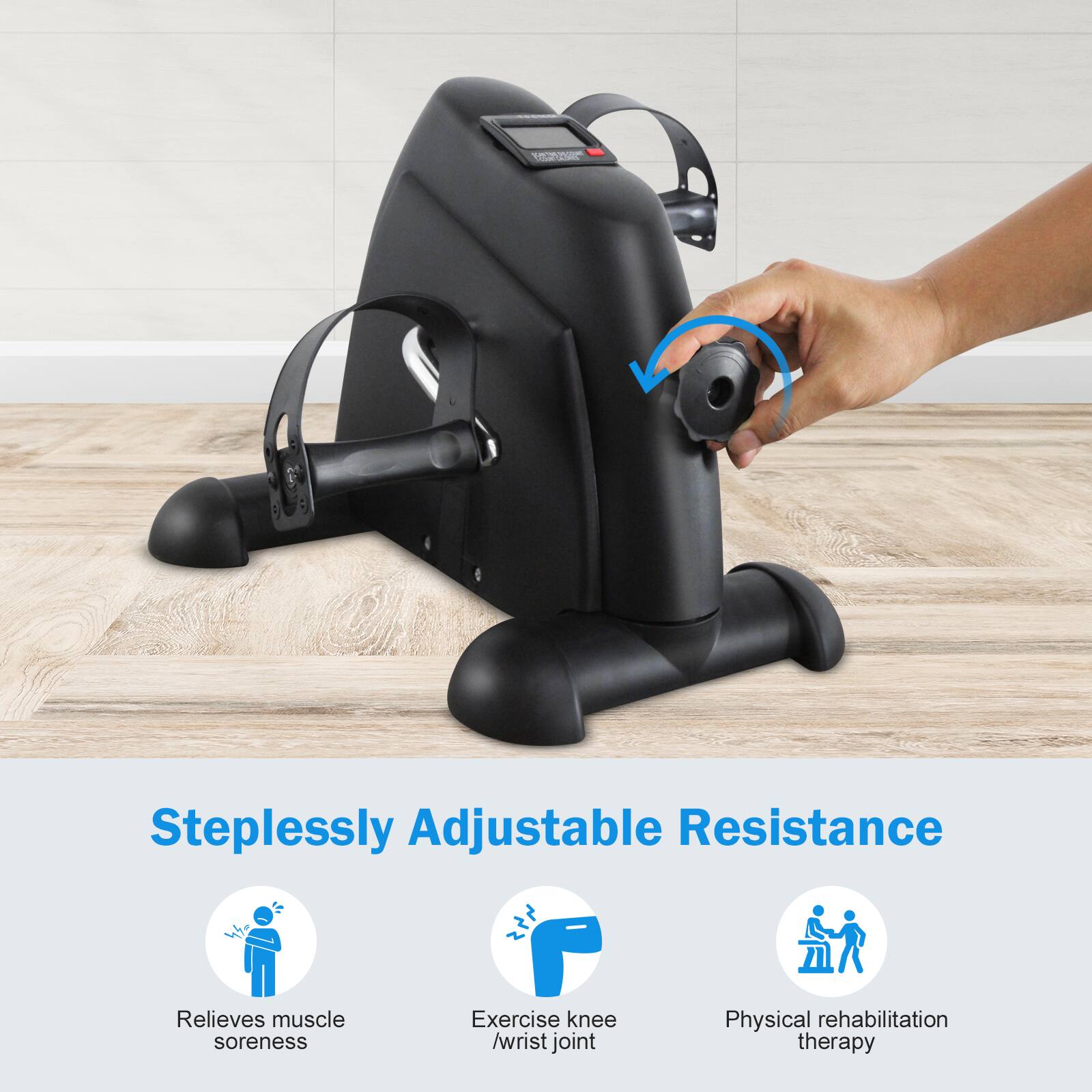 Steplessly Adjustable Resistance

- Relieves muscle soreness
- Exercise knee/wrist joint
- Physical rehabilitation therapy