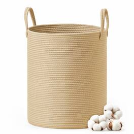 Songmics Home - Laundry Hamper, Cotton Rope Laundry Basket with Handles, for Children, Toys, Clothing, Living Room, Bedroom - Tan