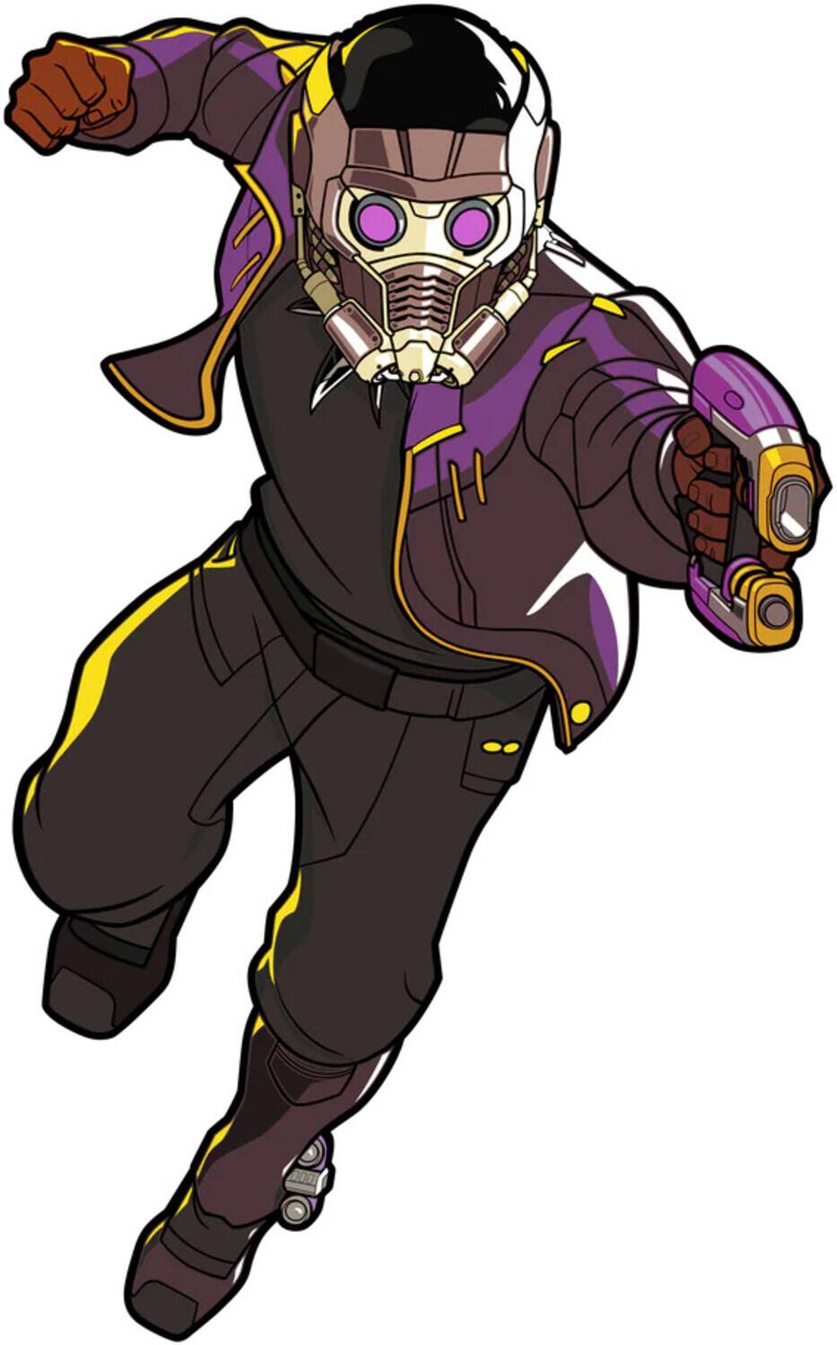 Alt View 1. PopMarket - FiGPiN - Marvel What If...? - T'Challa Star-Lord Enamel Pin (819)   - COLLECTIBLES - Multicolor.