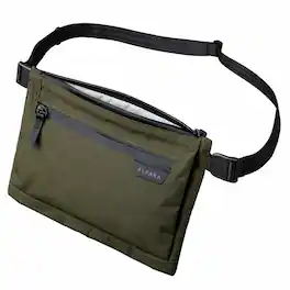 ALPAKA - 2L Tech Organizer Sling Bag for iPad Mini, Zip Pouch Max V2 Crossbody Travel Bag with Expandable Storage - Green Axoflux 210D