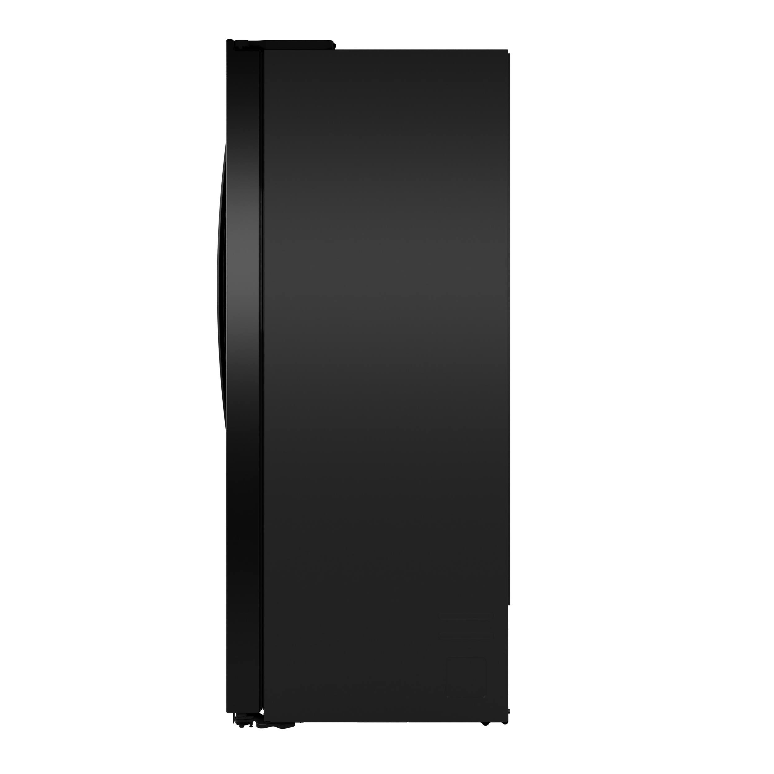 Alt View 34. GE - 36 in. Wide 23.6 Cu. Ft. Counter Depth Side-By-Side Refrigerator with Extra Tall Dispenser and In-Door Icemaker - Black.