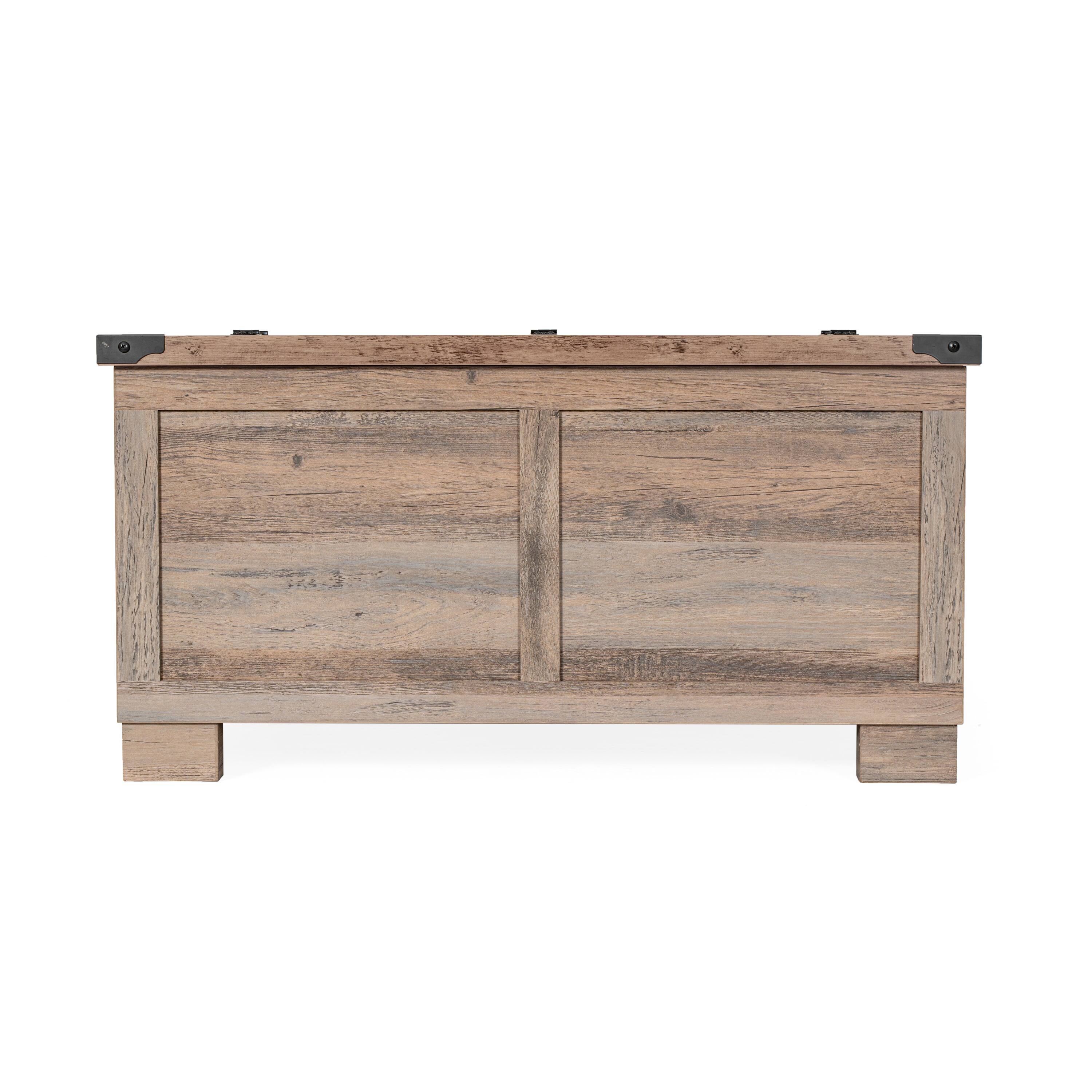 Left. Flash Furniture - Wyatt 35.75" Farmhouse Storage Coffee Table with Hinged Lift Top, Large Coffee Table with Hidden Storage, Gray Wash - Gray.