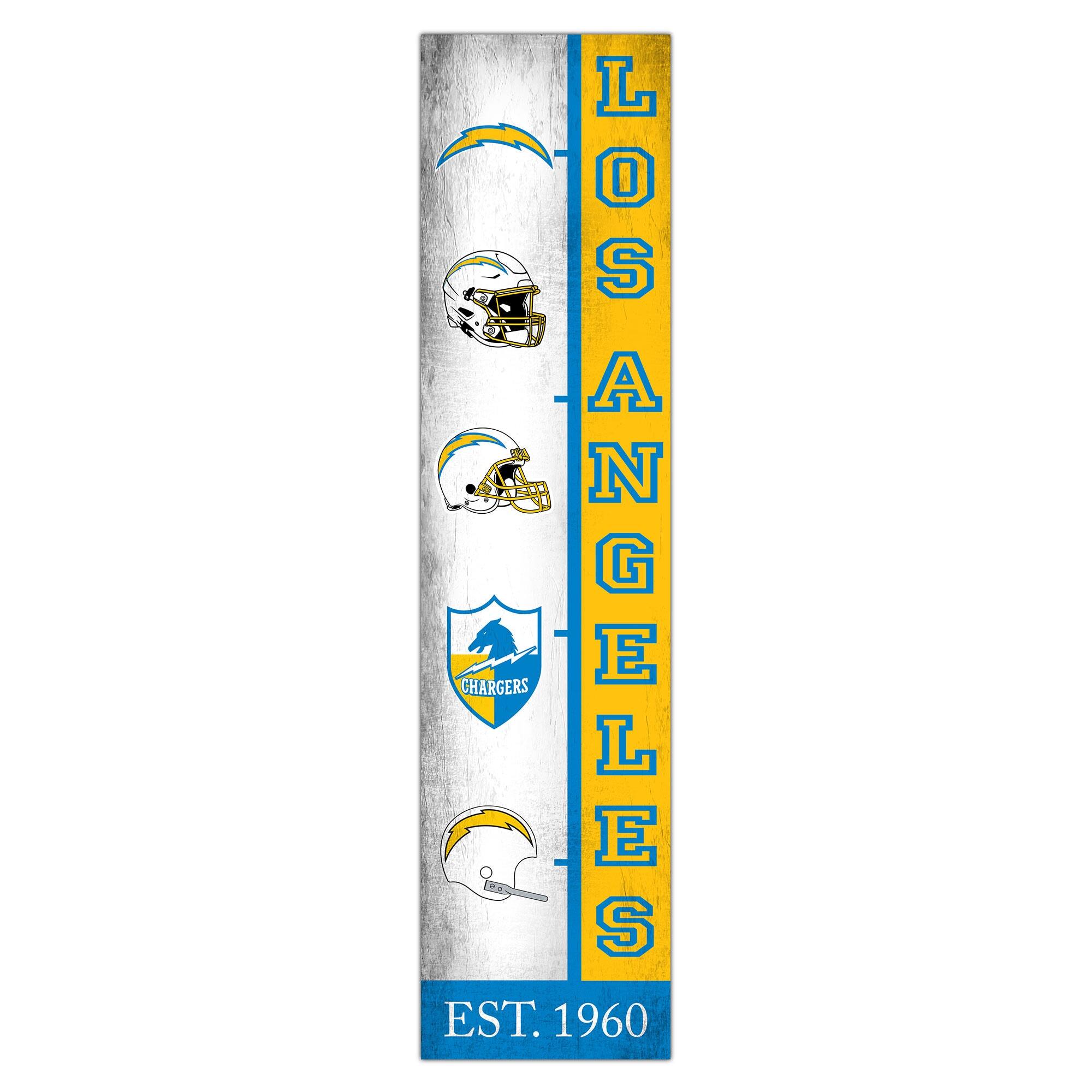 Los Angeles Chargers 6" x 24" Progression Wood Sign