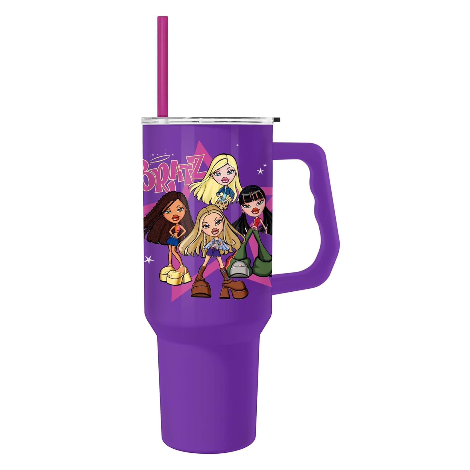 Front. Silver Buffalo - Bratz Squad Stainless Steel Tumbler | Holds 40 Ounces - Purple.