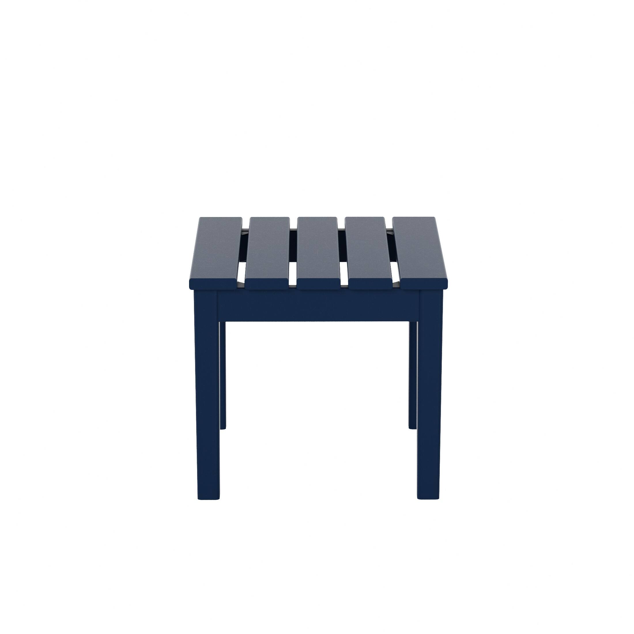 Back. WestinTrends - WestinTrends Ashore Outdoor Patio Modern Adirondack Side Table - Navy Blue.