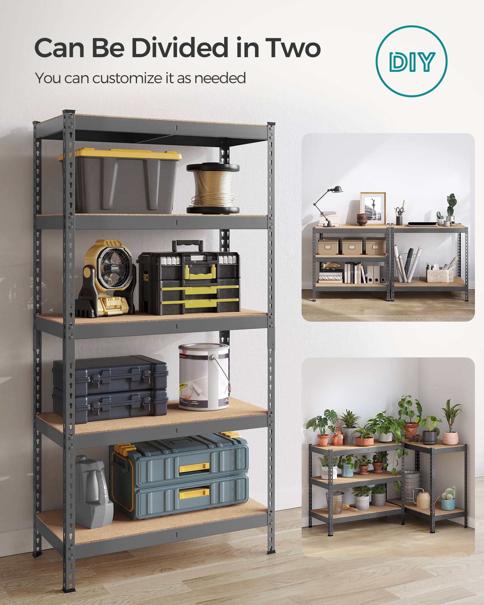Can Be Divided in Two  
You can customize it as needed  
DIY