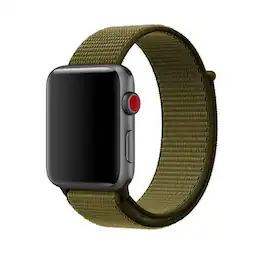 StrapsCo - Everyday Comfort Nylon Watch Band For Apple Watch - 40mm/41mm/42mm - Olive Green