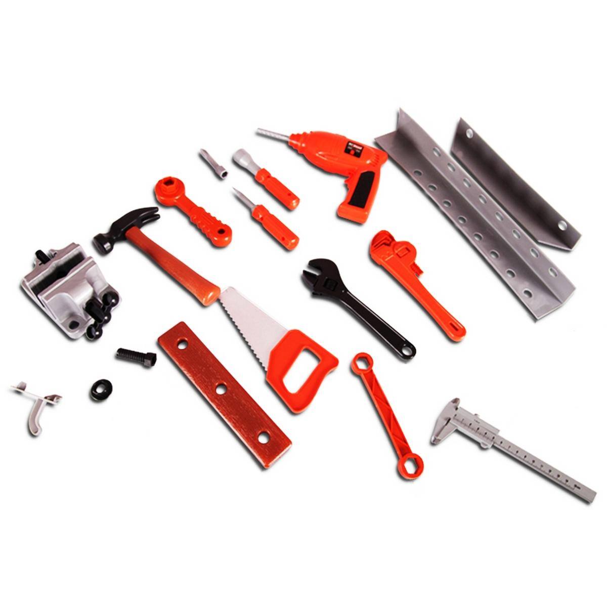 Alt View 2. JuzToys - Pretend Play for Toddlers 3-5, Kids Toy Tool Set Bench with Electronic Play Drill, STEM Toy Pretend Play Construction - Multi.