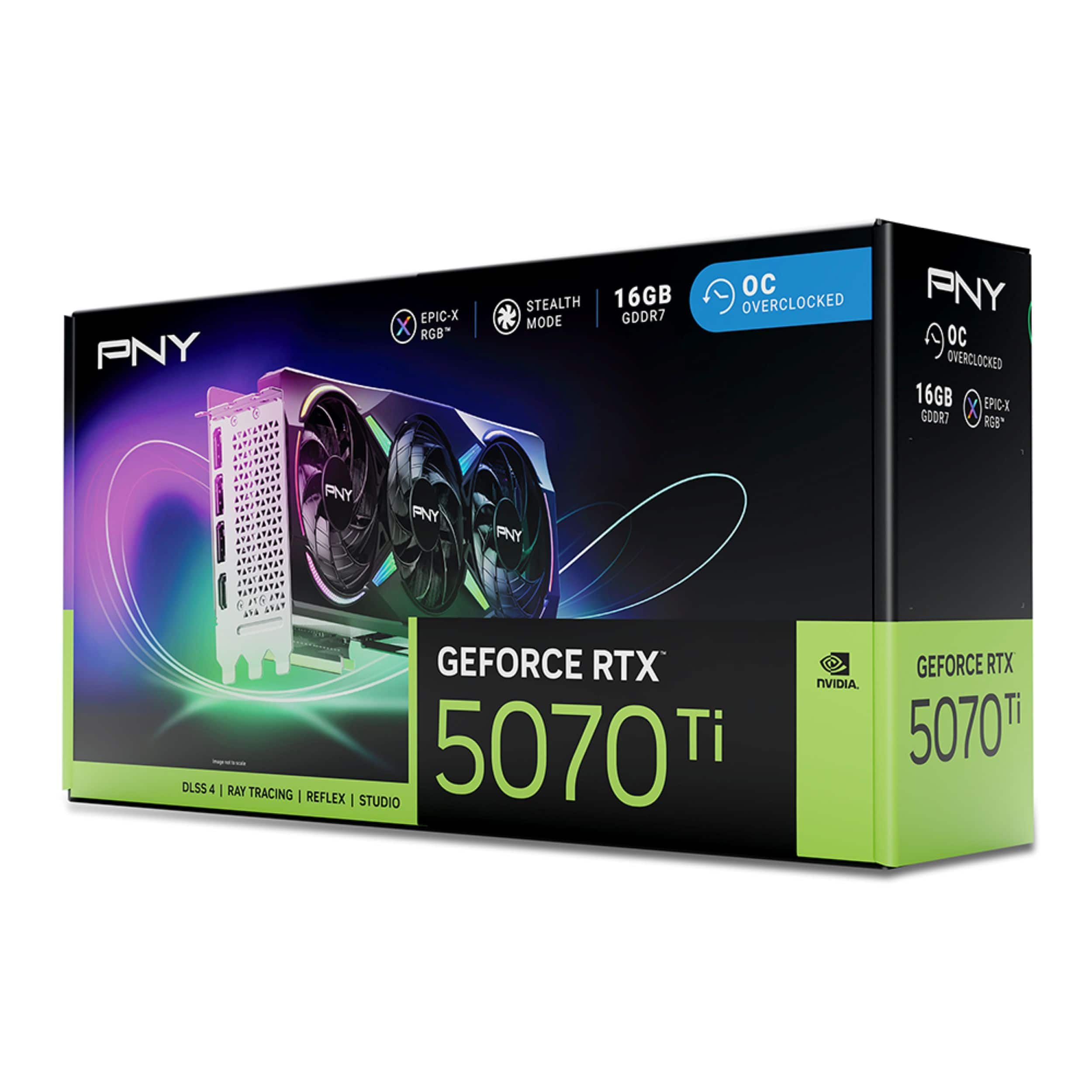 PNY NVIDIA GeForce RTX 5070 Ti Epic X ARGB Overclocked 16GB GDDR7