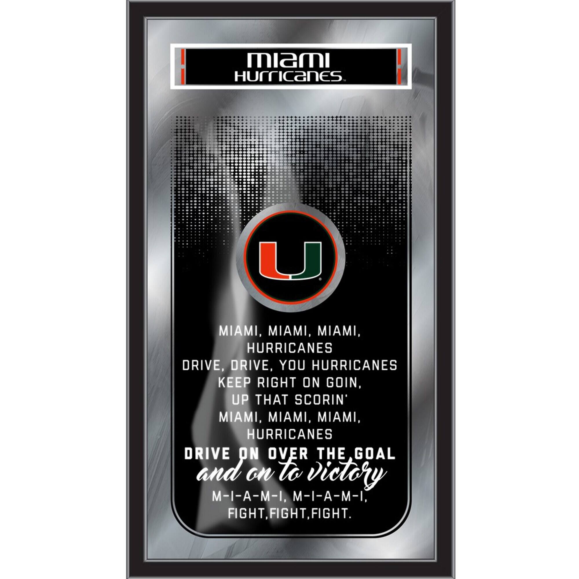Miami Hurricanes 26" x 15" Fight Song Mirror