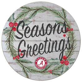Jardine - Alabama Crimson Tide 20'' x 20'' Season's Greetings Circle - White