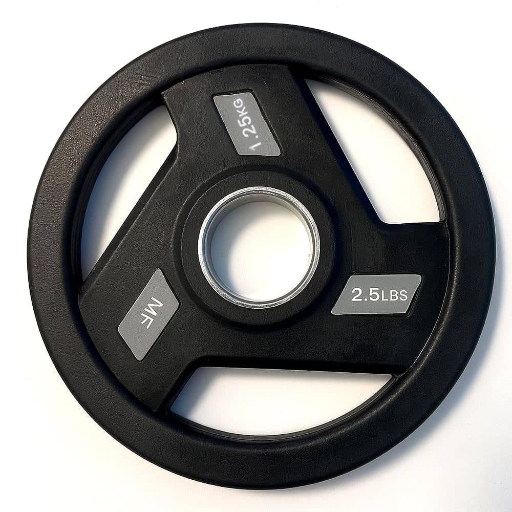 Amber Sporting Goods - Tri-Grip Olympic Weight Plates Pair, Rubber Coated Cast Iron, 2-Inch Hole, Home Gym – 2.5lb - Black price history on PriceWatchPro