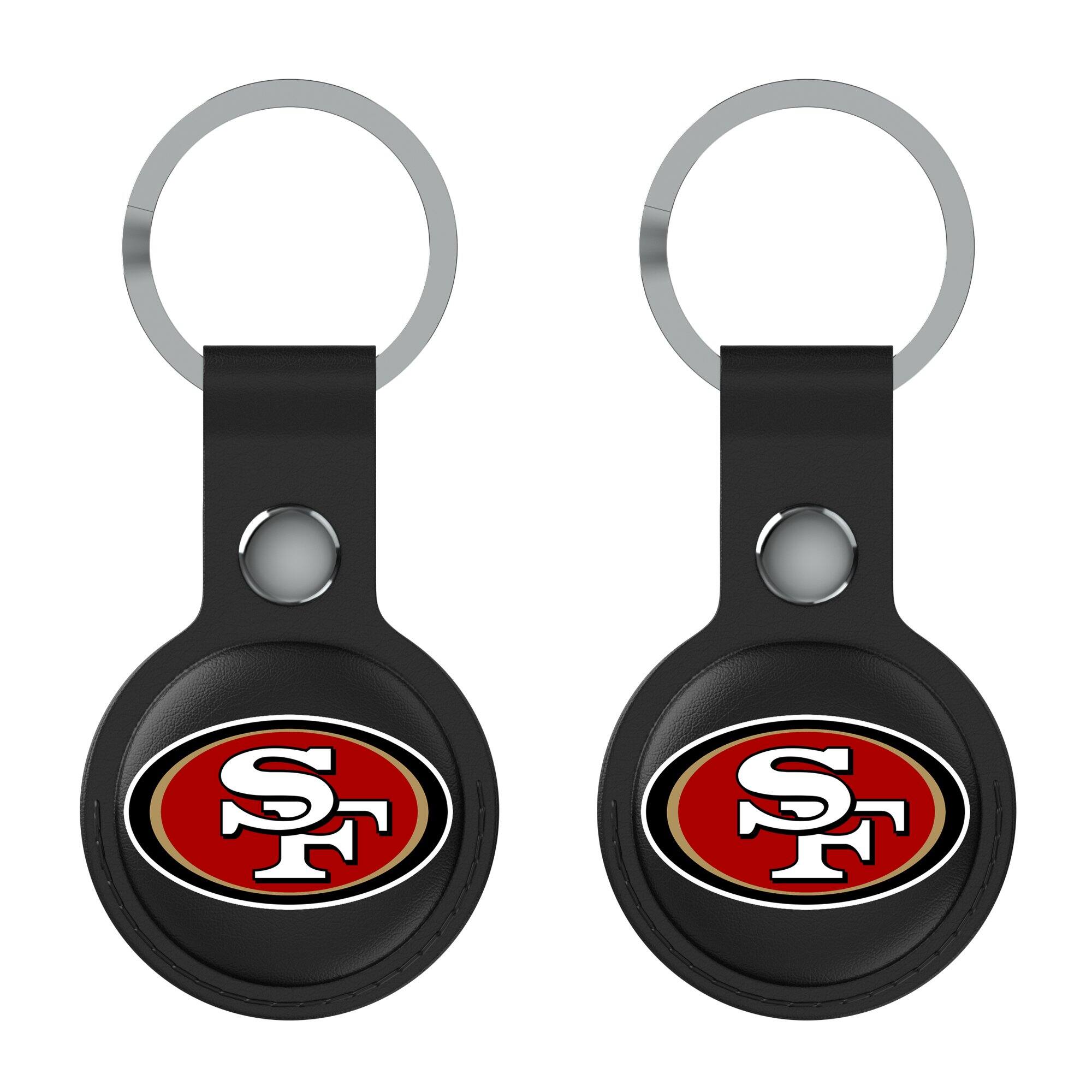 Keyscaper - San Francisco 49ers Two-Pack AirTag Holders - No Size - Black