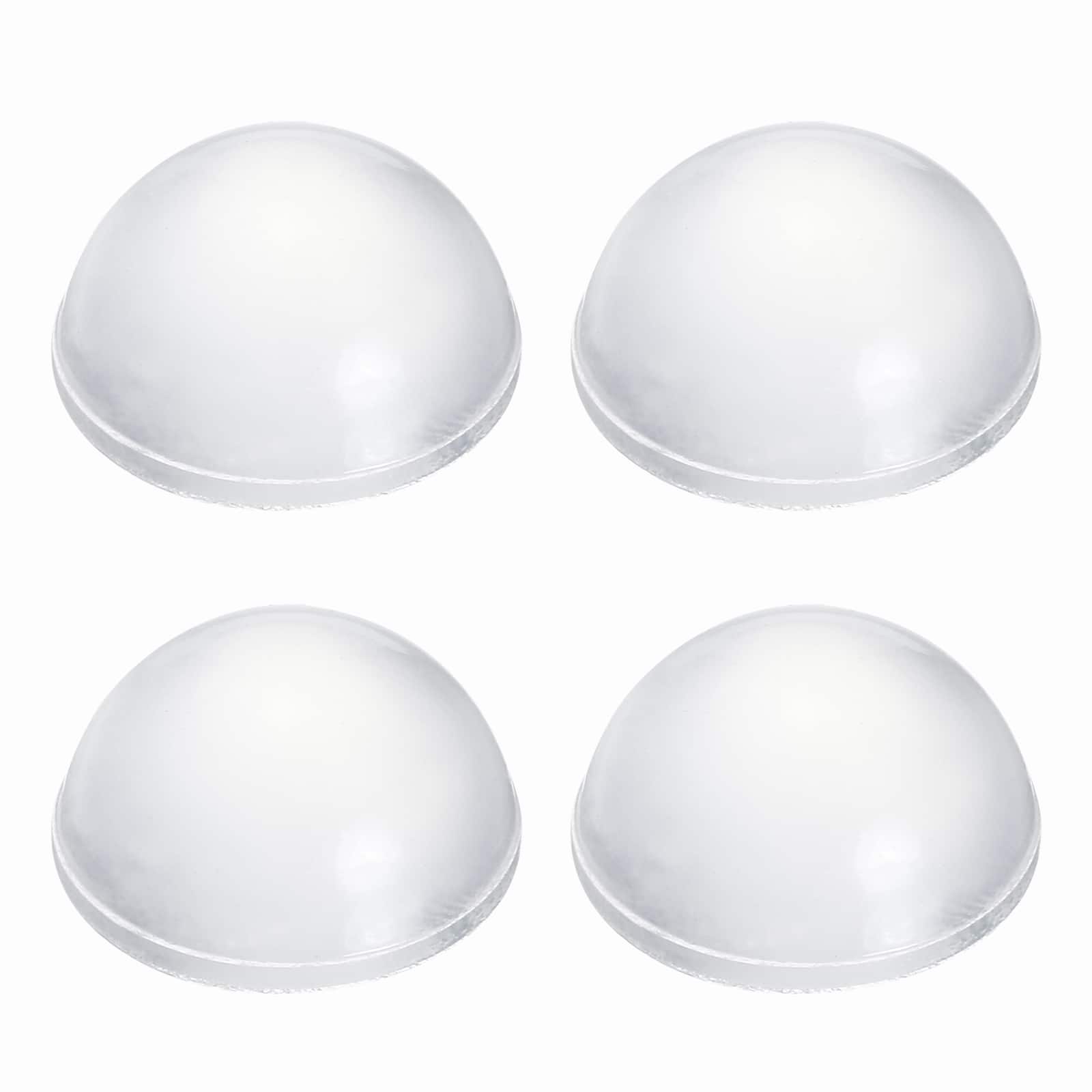 Unique Bargains - Rubber Speaker Isolation Feet, 0.63"x0.31" Anti-Vibration Pad with Adhesive for Turntable Subwoofer 4pcs - Transparent