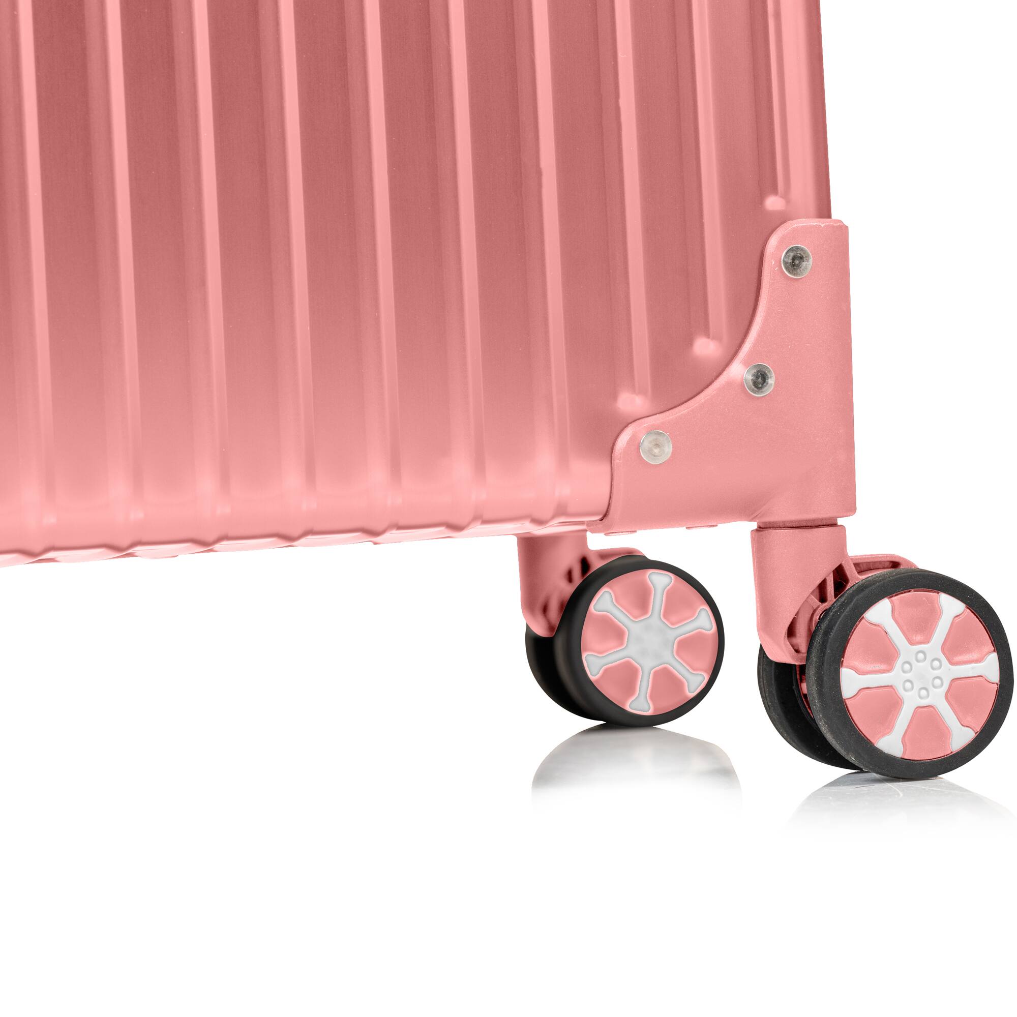 Alt View 1. Champs - Elite Aluminum Collection Large Luggage Case - Rose Gold.