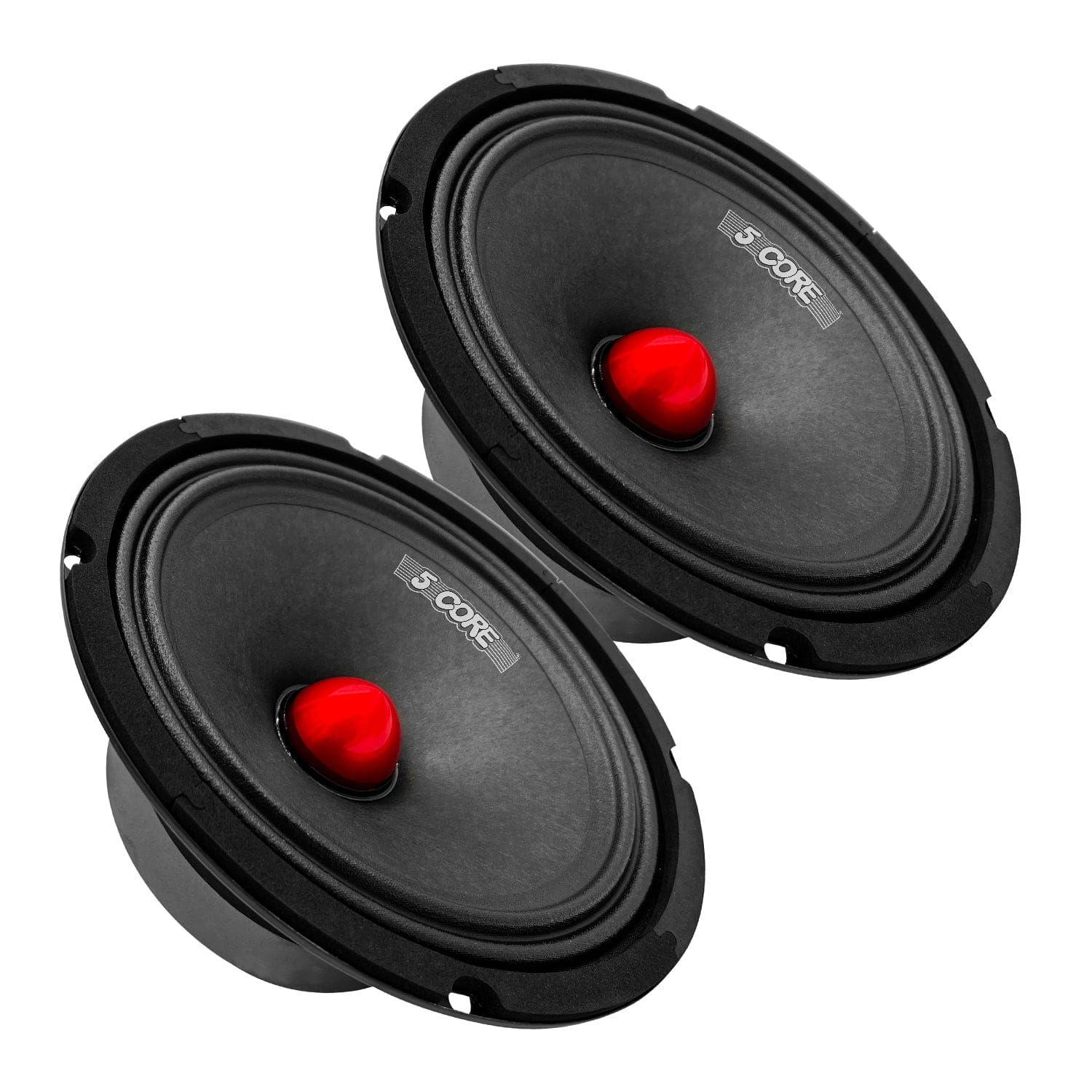 5 CORE - 8" Subwoofer Speaker Pair 500W Mid Range PA DJ Audio Sub Woofer 8Ohm Bass Replacement Driver-MR 8 BLT R 8oHM 2PCS - Black