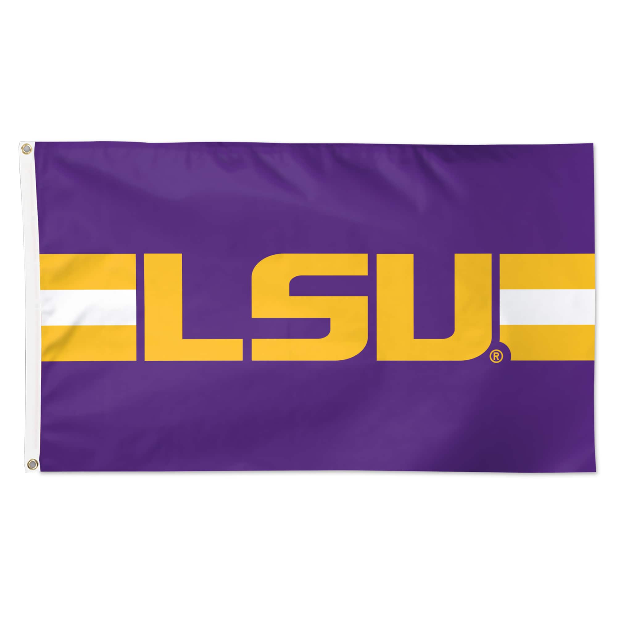 WinCraft - LSU Tigers 3' x 5' Horizontal Stripe Deluxe Single-Sided Flag - Multicolor