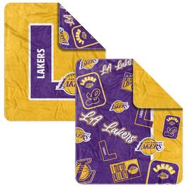 Logo Brands - Los Angeles Lakers 50" x 60" Dream Weave Throw Blanket - Purple