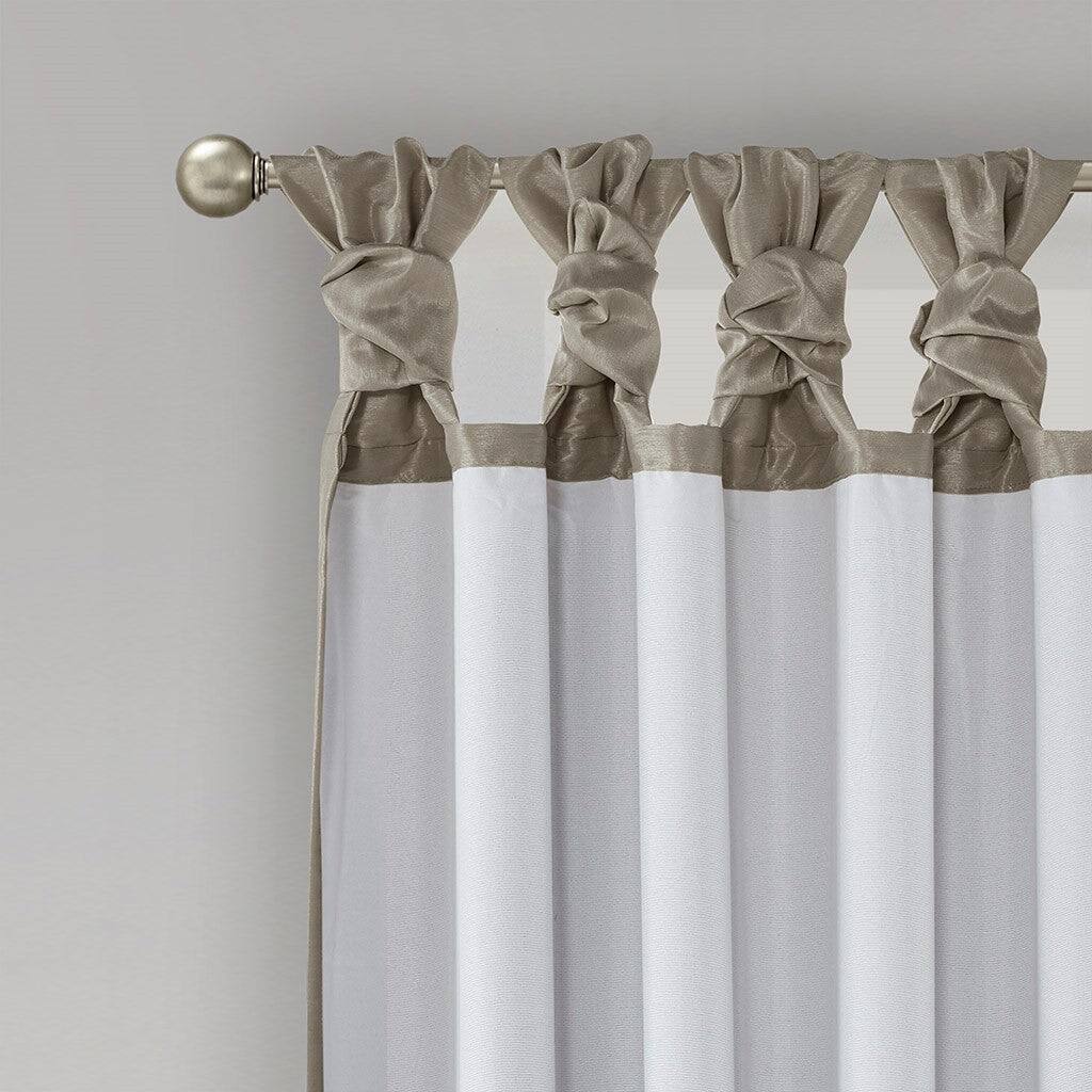 Alt View 9. BreeBe - Twist Tab Total Blackout Window Curtain Panel Pewter 50x95' Blackout - Pewter.