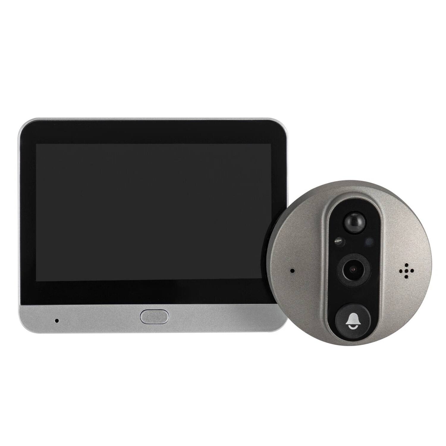 Stock Preferred - Wireless Video Doorbell System - Grey, Black