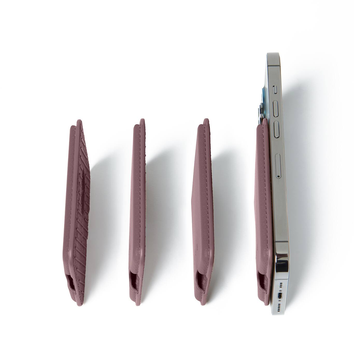 Alt View 5. Mujjo - Mujjo Full Leather MagSafe Wallet for iPhone - Bronze Red.