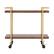 Alt View 20. Martha Stewart - Liam Mobile 2 Tier Printer Cart with Side Storage - Walnut/Polished Brass Frame.