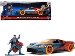 Jada - 2017 Ford GT and Doctor Strange Diecast Figurine "Avengers" "Marvel" Series "Hollywood Rides" 1/32 - Multicolor