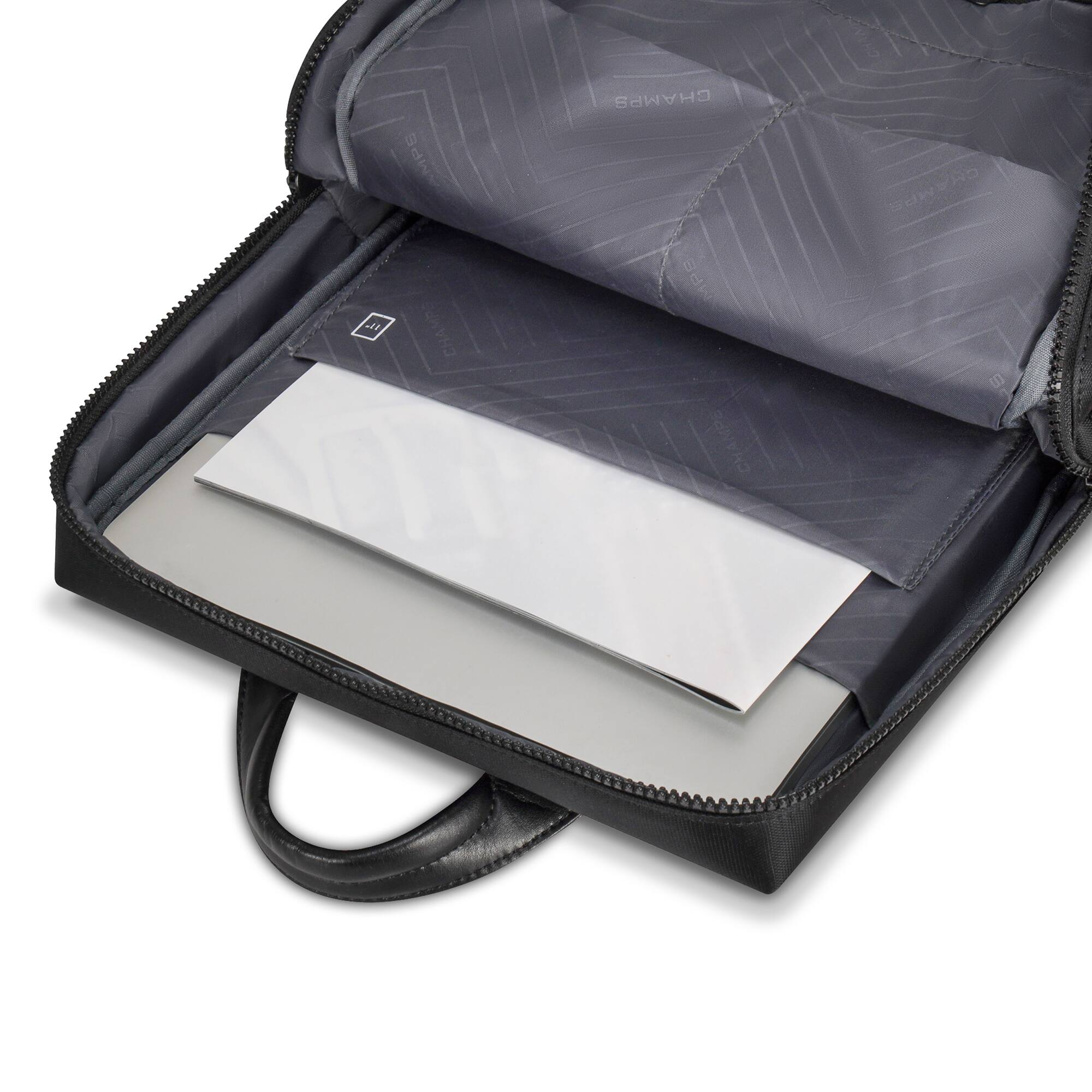 Champs Onyx Collection Modern Laptop Backpack Black TB-1007-BLACK