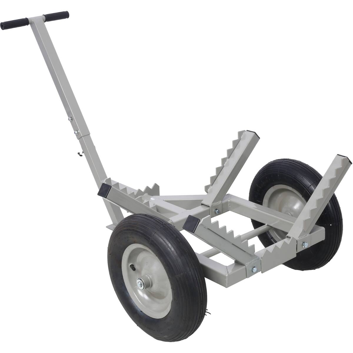 Angle. Ropilly - Ropilly 440 lb Log Dolly with Load Binder, Steel Log Hauling Cart with Chain and 16 in Tires, Gray - Gray.