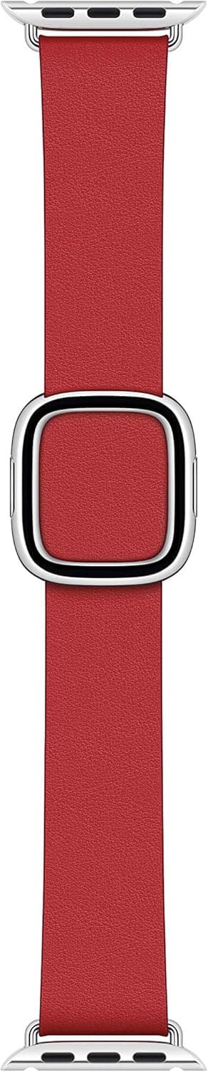 Apple - Watch Band - Modern Buckle (40mm) - Scarlet - Large - Red