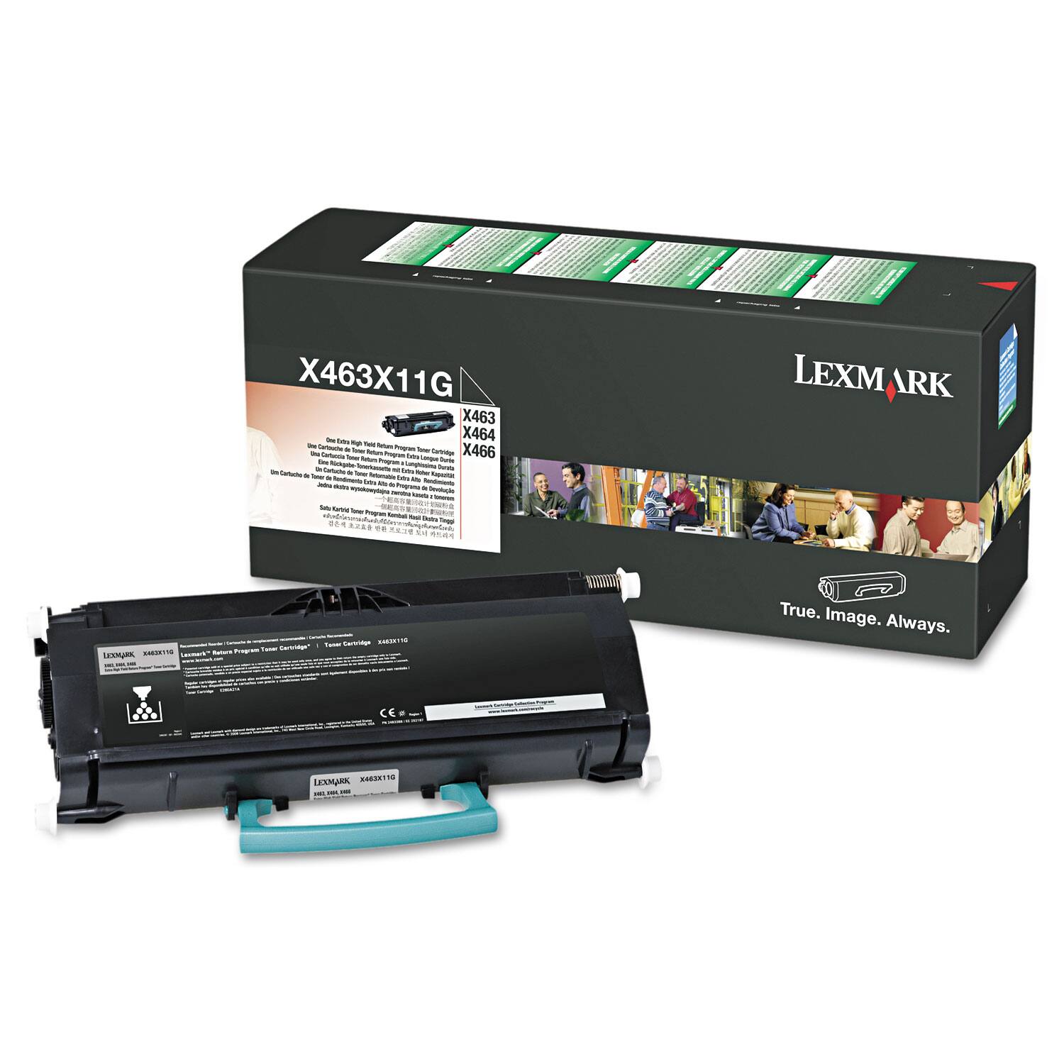 X463X11G  
X463  
X464  
X466  

Lexmark  
True. Image. Always.  

X463X11G  
Toner Cartridge  
X463X11G  

Lexmark  
X463X11G