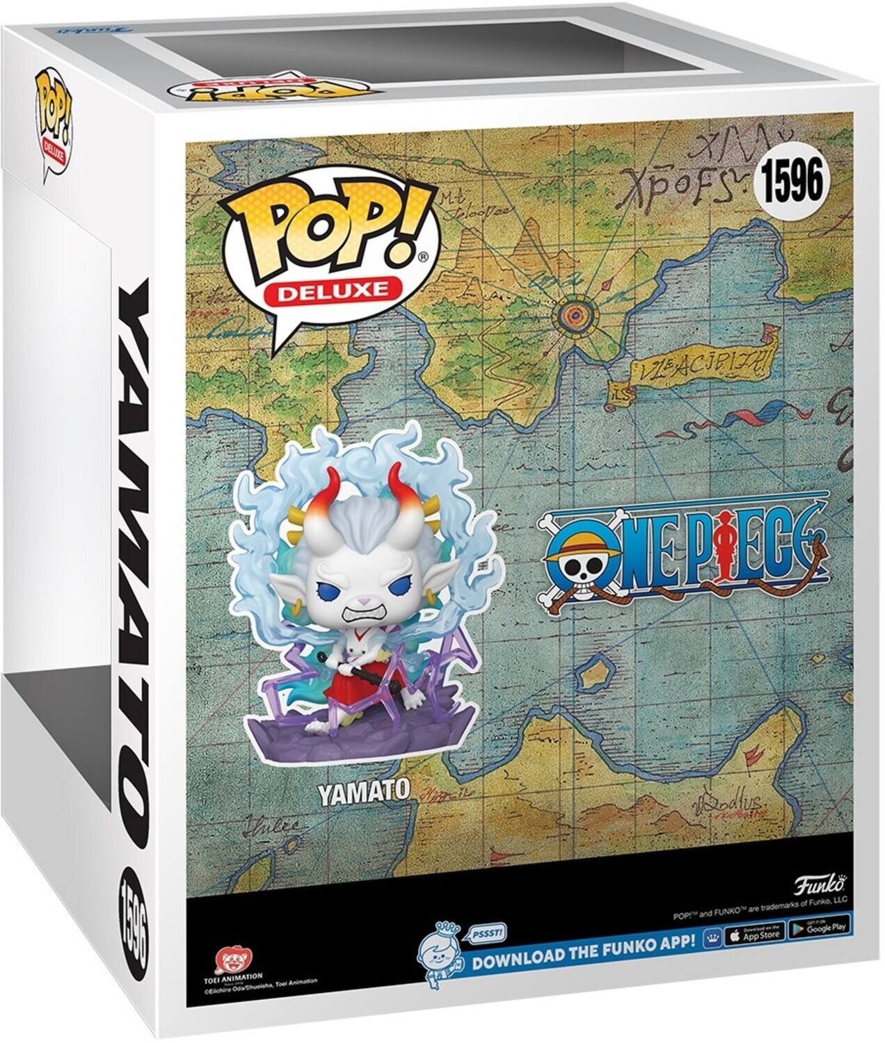 TIE He 1 X 0O M XPOFS 1596 Sricoloe POP! DELUXE E VIEACIBIF is YAMATO NE.ECO YAMATO "odlus ules Funko of Funko LLC FUNKO are trademarks POPTY and 5O I DOWNLOAD PSSSTI THE FUNKO APP! App Store Google Pay TOE ANIMATION Aoamo ddatorata ~ CEne